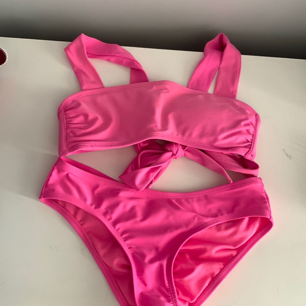 Hot pink Target bathing suit